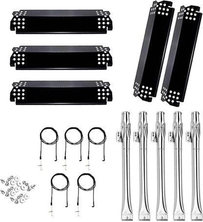 Uniflasy Grill Replacement Parts for Nexgrill 5 Burner 720-0888, 720-0888N, Nexgrill 4 Burner 720-0830H, Members Mark 720-0882D, Heat Plates Burner Tubes for Nexgrill Replacement Parts 5 Burner
