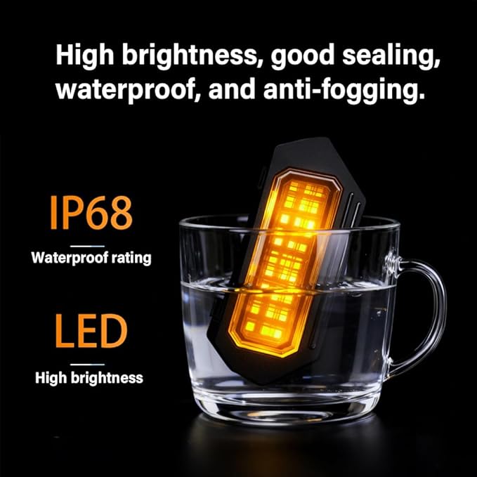 LED Grille Lights Fit for Toyota Tacoma 2024 2025 Trailhunter and TRD PRO, Amber Grille Light Strips, IP68 Waterproof Seal, Non-Destructive Installation, Off-Road Marker Light Kit, Car Accessories