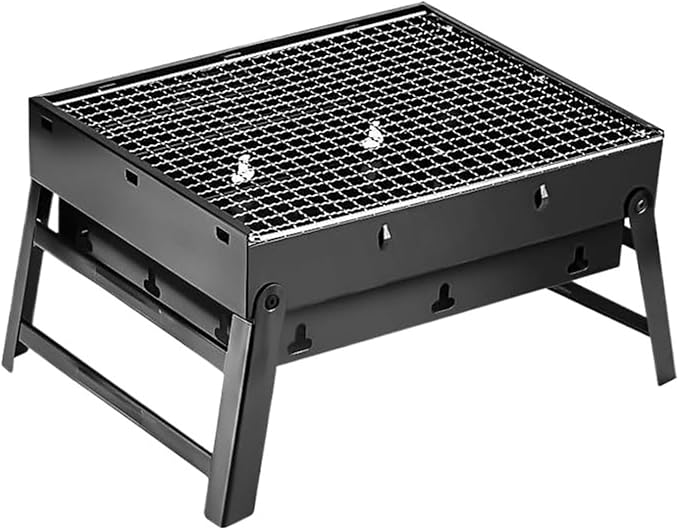 17 Inch Foldable BBQ Charcoal Grill Portable Compact Mini Small Outdoor Travel Backyard Picnic Beach