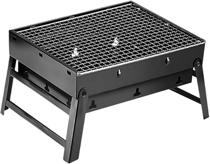 17 Inch Foldable BBQ Charcoal Grill Portable Compact Mini Small Outdoor Travel Backyard Picnic Beach