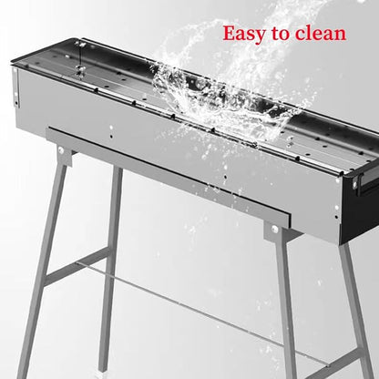 Barbecue Grill,Portable Charcoal Foldable Grill, 80cm Grills Outdoor Cooking for Travel, Camping Smoker BBQ Grill for Outdoor Cooking,Camping,Backyard (Color : /Silver, Size : B)