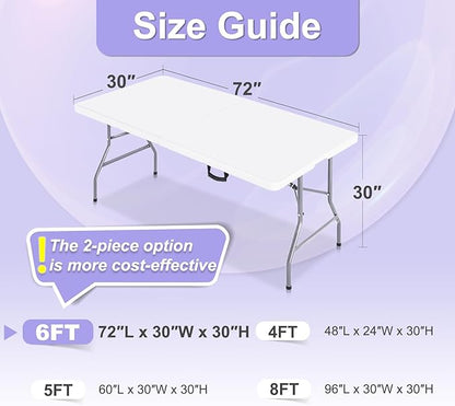 ABCCANOPY 6FT Spandex Table Cover, Stretch Fitted Tablecloth, Black | Rectangular Tight, Fitted, Washable and Wrinkle Resistant Table Protector for Wedding, Banquet,Birthday, Party, Event