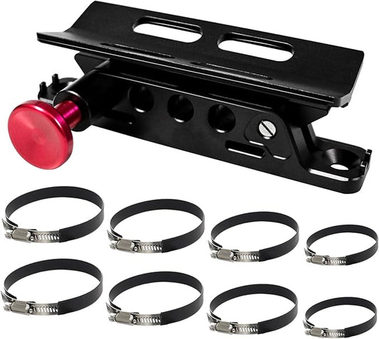 Adjustable Roll Bar Fire Extinguisher Mount Holder for Jeep Wrangler TJ JK JKU JL UTV Polaris RZR Ranger Camper Van, Aluminum, Quick Release