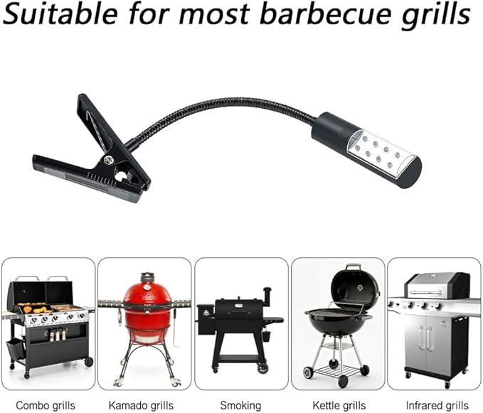 Adjustable Head Outdoor Cooking Light Barbecue Grilling Accessories Easy to Use