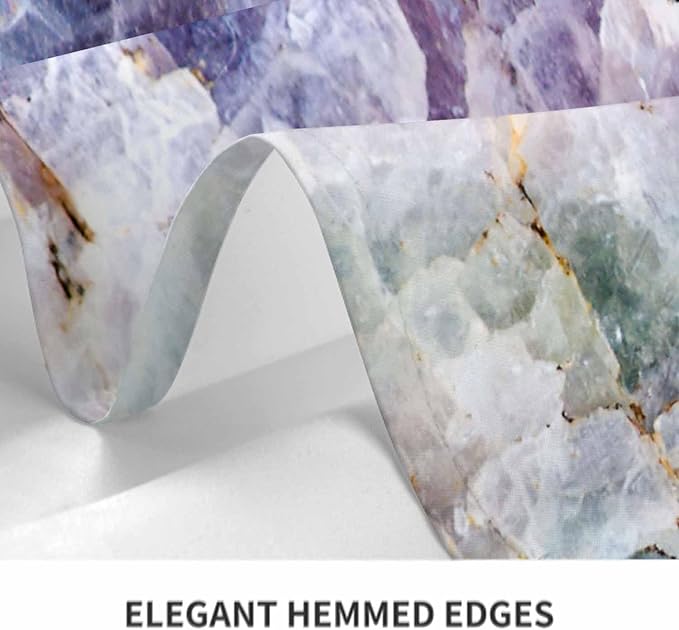 TKS MITLAN Tablecloth Quartz Stone Purple Blue Table Cloth Rectangle Table 52 x 70 Inch Ore Crystal Rough Stone Bright Gorgeous Style Kitchen Decorations for Home Dinner Party