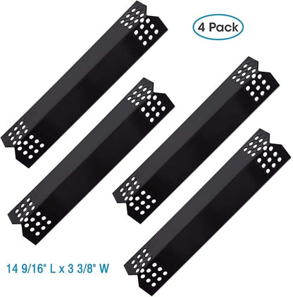 Replacement Parts for Grill Master 720-0697 BBQ Grill, Burners and Heat Plates Replacement for Grillmaster 720-0697, 4-Pack Replacement Porcelain Steel Heat Plates Heat Deflectors and Burner Tubes