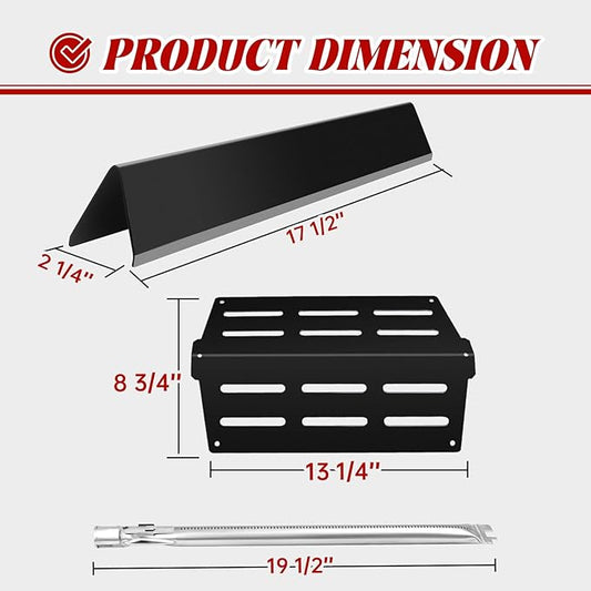 7620 7621 Flavorizer Bars for Weber Genesis 300 Series, E310, S310, E320, E330, S330, EP310, EP320, EP330 Grill with Front-Mounted Control (7620+7622+62752, 7620+7622+62752)