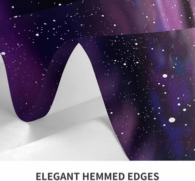 TKS MITLAN Purple Spiral Galaxy Tablecloth Decor Universe Stars Shine Beautiful Glow Table Cloth Dining Room Kitchen Table Cover 60" X 84" Oblong/Rectangle