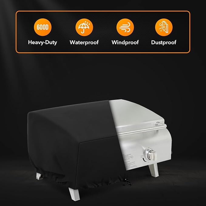 ZBXFCSH Heavy Duty 24 Inch Grill Cover Compatible with Cuisinart CGG-306, Royal Gourmet 24’’ Tabletop Griddle PD1301R/ PD1301S, Ninja OG751, Compatible with Pit Boss 75275 & PB336GS