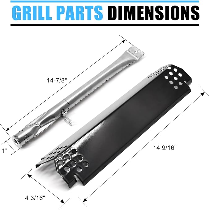 Replacement Parts for Nexgrill 720-0888S 720-0830X, 5 Pack Flame Tamer and Burners Replacement for Nexgrill 5 Burner 720-0888S Gas Grill