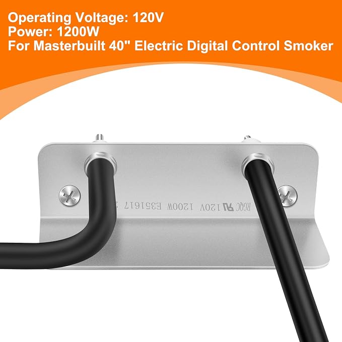 1200 Watts Electric Smoker Heating Element, 120 Volt | Heat Element Replacement Part 9907120027 for 40" Digital Control Smoker 20070613,20072612,for Materbuilt Electric Smoker