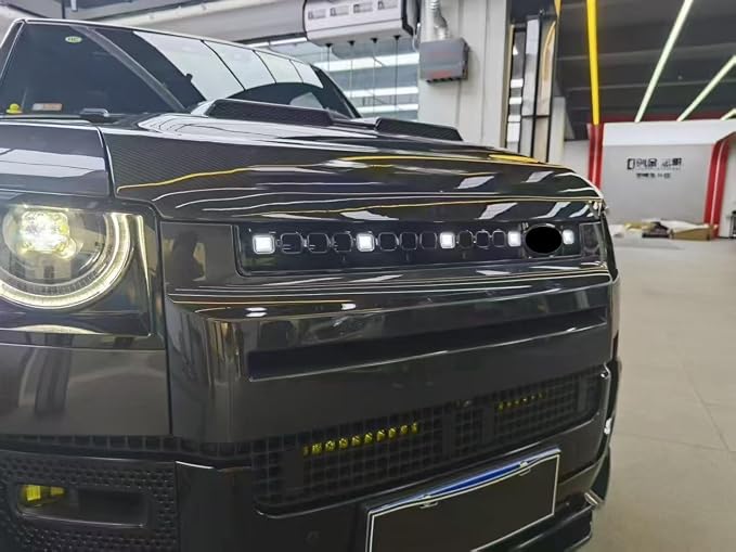 LED Grille Lights Front Grill Trim Strips Lighting Accessories Fits for LR Defender 90 110 130 2020 2021 2022 2023 2024 2025 2026