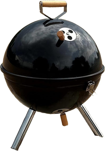 Freedom Stove Charcoal Grill: 12-Inch Portable Outdoor BBQ, Lightweight with Latching Lid – Ideal for Tailgating, Camping, and Family Gatherings – Black