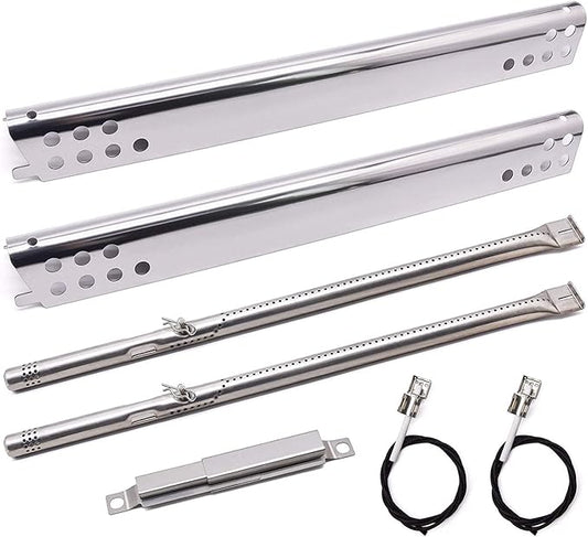 Criditpid Grill Replacement Parts for Charbroil Performance 2-Burner 463645015 463672416 463633316 463672419 463672016 Gas Grill,G466-2500-W1 Burner, G361-0003-W1,Heat Plates