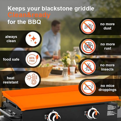 36" Silicone Griddle Mat for Blackstone 36 Inch Grill,with 16" Blackstone Griddle Accessories,Heavy Duty Food Grade Silicone Cover, Protect Your Grill from Dirt & Rust All Year Round