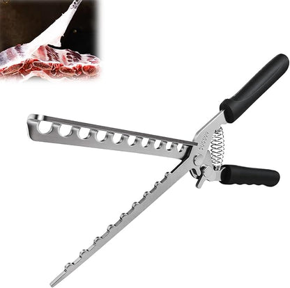Upgrade Rib Membrane Removal Tool, Stainless Steel Membrane Remover for Ribs, Barbecue Accessories with Arc Clamp & Non-Slip Grip, Ideal Ribs Prep Tool for Home Cooks and Grilling