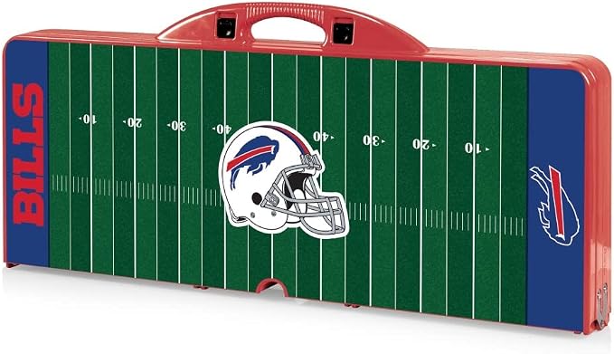 Picnic TIME NFL Football Field Folding Picnic Table, Camping Table, Outdoor Table with Umbrella Hole