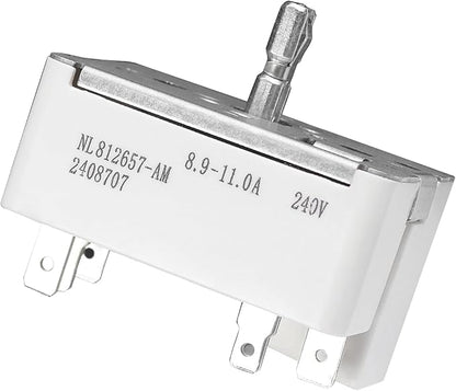 WB23K10003 Burner Control Switch (8 Inch) Replaces Parts: 1085975, AP3792641, PS953500, EAP953500, WB23K10003-25PK Compatible with GE