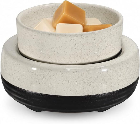 Wax Melts Warmer, Ceramic Candle Melter Melting Wax 3-in-1 Oil Burner Electric Fits Yankee Large Jar, Scented Candle Holder for Home Decor Gifts for Mom Grandma Women Girls
