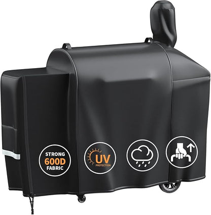 Grisun Grill Cover for Pit Boss Competition Series 1600, Pro Series Elite 1600 Wood Pellet Smoker Grill PB1600CS PB1600PS2 PB1600PSE, 600D Heavy Duty Fade Resistant Waterproof Grill Cover for PB1600
