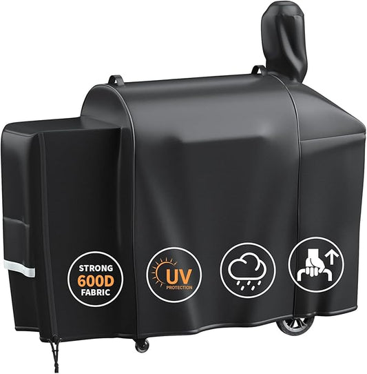 Grisun Grill Cover for Pit Boss Competition Series 1600, Pro Series Elite 1600 Wood Pellet Smoker Grill PB1600CS PB1600PS2 PB1600PSE, 600D Heavy Duty Fade Resistant Waterproof Grill Cover for PB1600