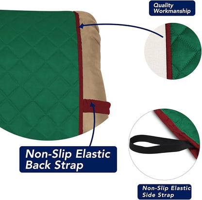 PureFit Reversible Recliner Chair Covers Couch Covers for Dogs, 19 in | Green/Red, Water Resistant Couch Protector, Washable Pet Couch Cover with Non Slip and Elastic Straps For Kids