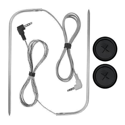 Replacement Meat Probes for Traeger Wood Pellet Grill, 2 Pack High-Temperature BBQ Waterproof Digital Thermostat Probe