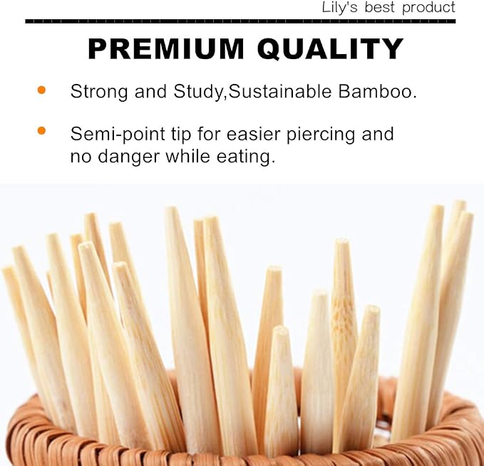 7" Natural Bamboo Skewers For BBQ，Caramel and Candy Apple Sticks, Corn Dog，Corn Cob，Cookie，Lollipop，Kabob，Gril. 5mm Thick by Semi Point Styel (100 pcs) (Pack of 3)