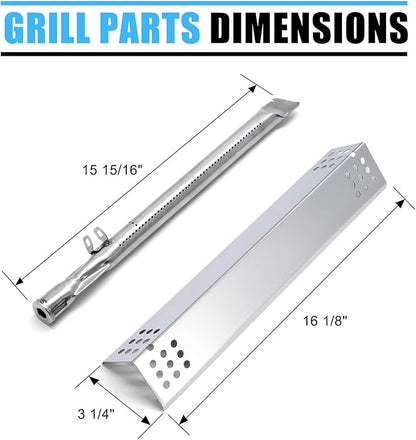 Replacement Parts for Monument Grill 35633 41847NG 24367 24633 17842 77352 77352MB 77352-MB, A0212926 Main Burner & D010012307 Flame Tamer & Igniter for 35633 Monument Grill 4-Burner Gas Grill