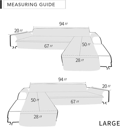 Easy-Going Sectional Couch Covers for Dogs L Shape Sofa Cover Reversible Sofa Slipcover Chaise Lounge Cover Furniture Protector Cover for Pets Dog Cat (Large, Dark Gray/Dark Gray) | Soft Sofa Slipcover For Dogs, Fits Left/Right Chaise Lounge Protector,...
