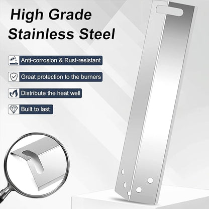 Criditpid Grill Replacement Parts for Expert Grill XG10-101-002-02 3 Burner Gas Grill, Cooking Grate & Stainless Steel Heat Plate Shields Kit for Expert Grill GBC1716W GBC2016W GBC2016WRS Grill Parts.