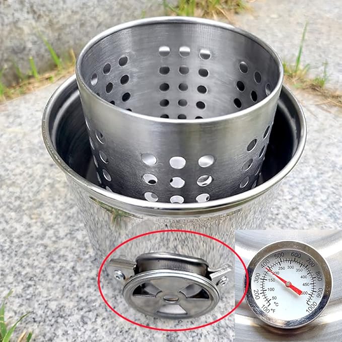 Charcoal Jar Barbecue Grill Smoked Pork Belly Roast Smoked BBQ Camping grill 12.9x11.8inch