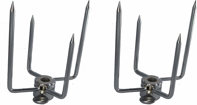 OneGrill Heavy Duty Chrome Universal Grill Rotisserie Kit with 13 Watt 50 lb. Stainless Electric Motor - 37 X 1/2 Inch Hexagon Spit Rod (Grills Up to 28 Inches Wide) Not for Weber.