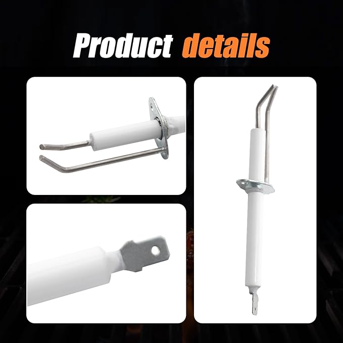 2-Pack Electronic Grill Igniter & Ceramic Electrode Set - Compatible with Select Outdoor Grills - Replacement for AP5318793, PB040179, PB040288