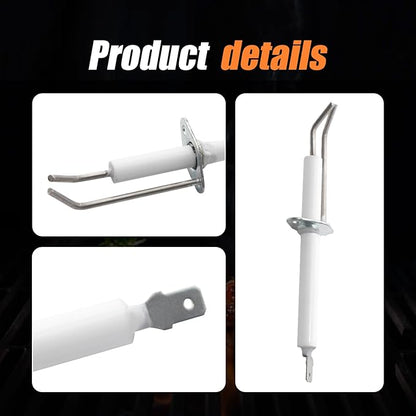 2-Pack Electronic Grill Igniter & Ceramic Electrode Set - Compatible with Select Outdoor Grills - Replacement for AP5318793, PB040179, PB040288