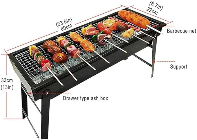 Portable Charcoal Grill for Camping BBQ Grills Outdoor Barbecue Grill, Lightweight Foldable BBQ Grill for Picnic Party Travel,6lbs,A-1