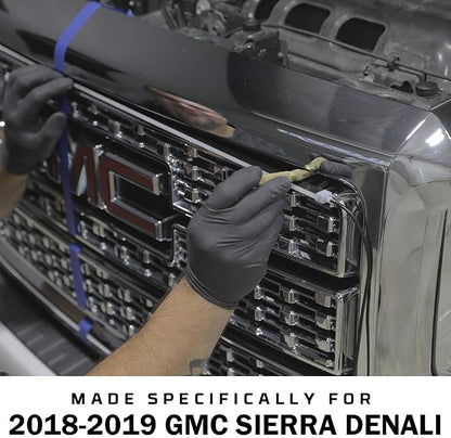 LEDGlow White LED Truck Grille Lighting Kit Fits 18-19 GMC Sierra Denali | Compatible with 2500 3500 w/ LED Headlights, Includes 2X Grill Light Bars, Accessory Harness & Y-Splitter