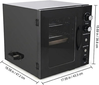 CLIVIA Indoor Pellet Smoker, Electric Indoor Smoker, Countertop 2 Layers BBQ Grill 10L Smoker Oven for Meat, Sausage, Jerky, Beef, Adjustable 86-230°F