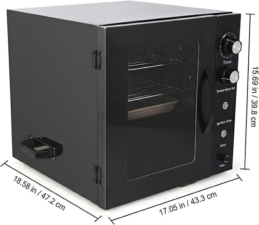 CLIVIA Indoor Pellet Smoker, Electric Indoor Smoker, Countertop 2 Layers BBQ Grill 10L Smoker Oven for Meat, Sausage, Jerky, Beef, Adjustable 86-230°F