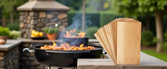 Bigger 13 PK, Cedar Planks for Grilling Salmon,11"x 5" Better Smoking, Add Smoky Flavor to Salmon, Veggies, Restaurant Quantity