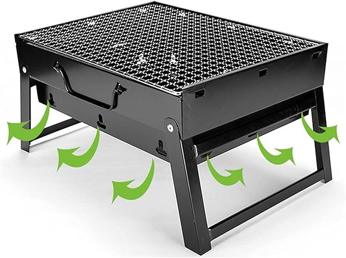 Portable Charcoal Grill Folding Barbecue Grill for Camping BBQ Outdoor Picnic Party Cooking Rack Tools Mini BBQ Grill Charcoal Grills,A-1