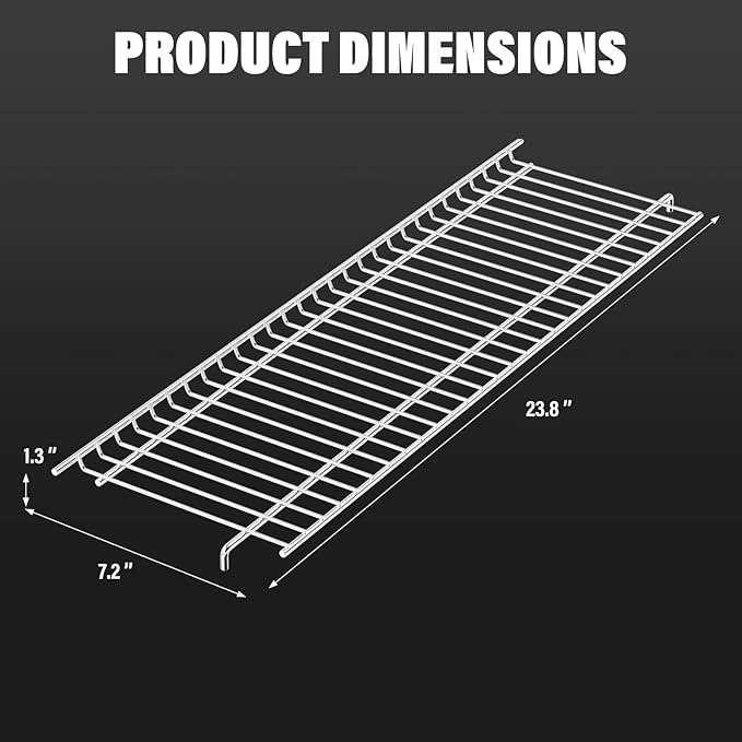Utheer Stainless Steel Warming Rack for Nexgrill 4-Burner 720-0925 Gas Grills, Fits Nexgrill 720-0925P 720-0925PA 720-0925PG, 23.8" × 7.2" Top Warming Grate Replacement