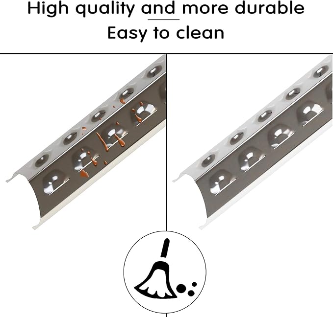 Hisencn Replacement Repair Kit for Master Forge 5 Burner 2518-3, 3218LT, 3218LTM, 3218LTN, L3218 Gas Grill, BBQ Grill Pipe Burners Tube, Heat Shield Tent Plate Parts, Stainless Steel