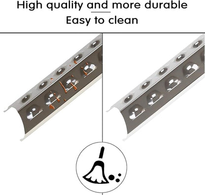 Hisencn Replacement Repair Kit for Master Forge 5 Burner 2518-3, 3218LT, 3218LTM, 3218LTN, L3218 Gas Grill, BBQ Grill Pipe Burners Tube, Heat Shield Tent Plate Parts, Stainless Steel