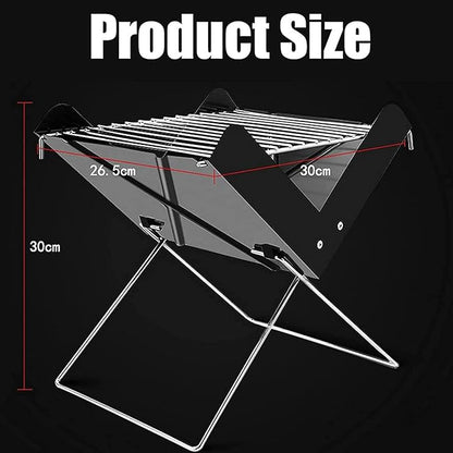 Portable Charcoal Grill Portable Charcoal Grill Charcoal Barbecue Grill Outdoor BBQ Grill Cooking Stainless Steel Folding Camping Grill Barbecue Grill for Backyard