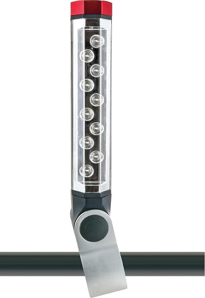 SCHWAIGER Grill Light, LED Grill Light with Screw Clamp, 180° Tilting & 360° Rotatable for Individual Lighting, Heat-resistant Grill Lighting, Battery Operated Light for BBQ