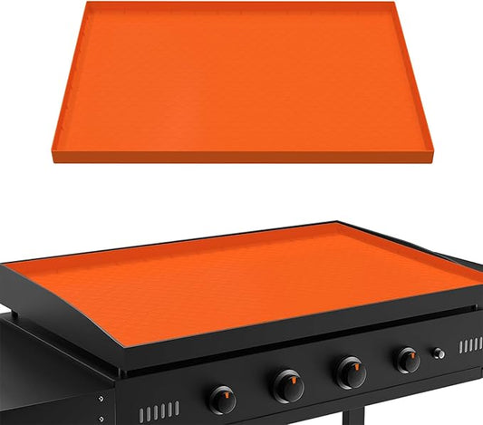 28 Inch Silicone Griddle Cover, Heavy Duty Food Grade Griddle Mat for Blackstone Grill Top, Year-round Protective Cover for Keep Surface Clean, Orange