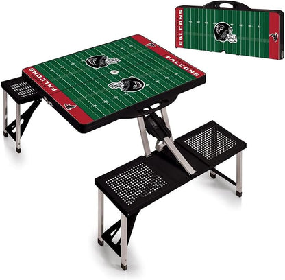 Picnic TIME NFL Football Field Folding Picnic Table, Camping Table, Outdoor Table with Umbrella Hole