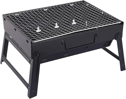 Portable Barbecue Charcoal Grill Stainless Steel Tool Suitable Compatible for Cooking Camping Picnicking Beach