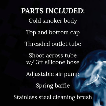 Big Kahuna Cold Smoke Generator – Heavy-Duty USA-Made Aluminum Body, Works with All BBQ & Pellet Grills – 1.5 hr Burn Time